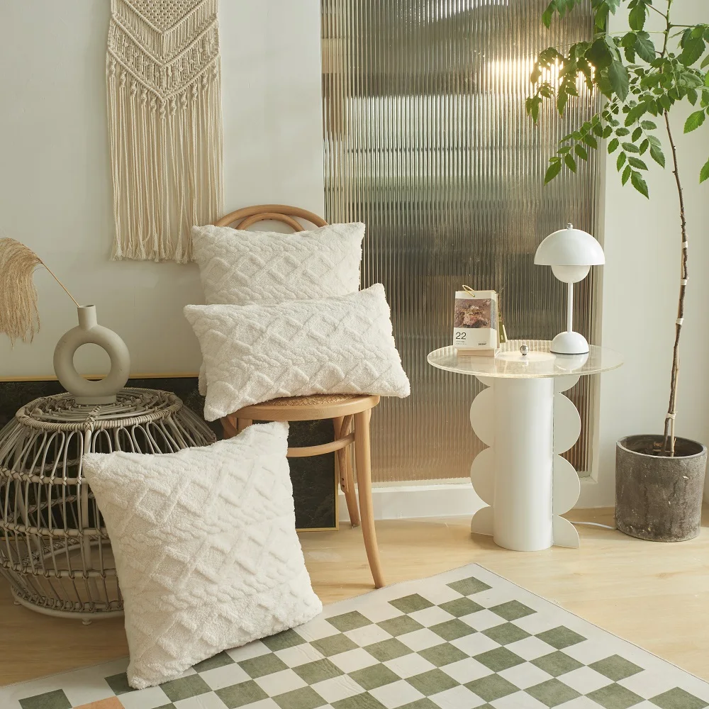 Декоративный чехол для подушки 45x45 плюшевый домашних подушек Ретро Чехол