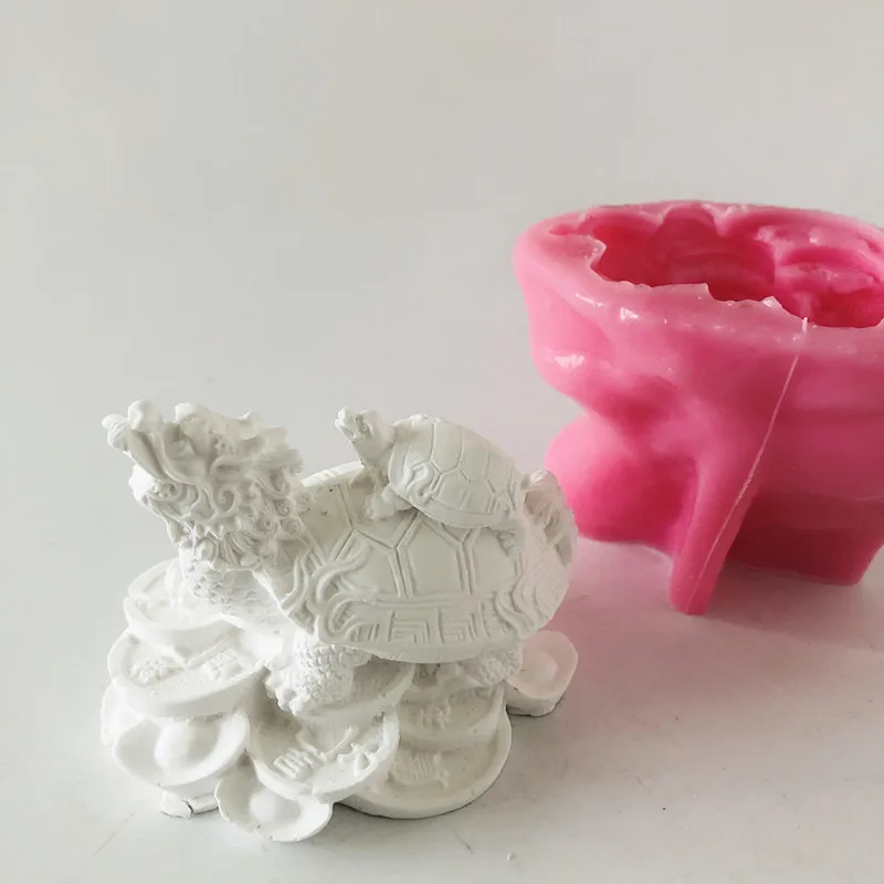 

Dragon Turtle Candle Craft Making Silicone Molds DIY 3D Animal Soap Mould Cake Baking Decoration Tools