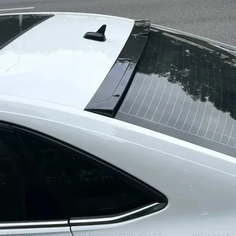 

Для Volkswagen VW Jetta MK7 2019-2023 ABS глянцевый черный/углеродный вид спойлер на крышу заднего окна комплект кузова аксессуары