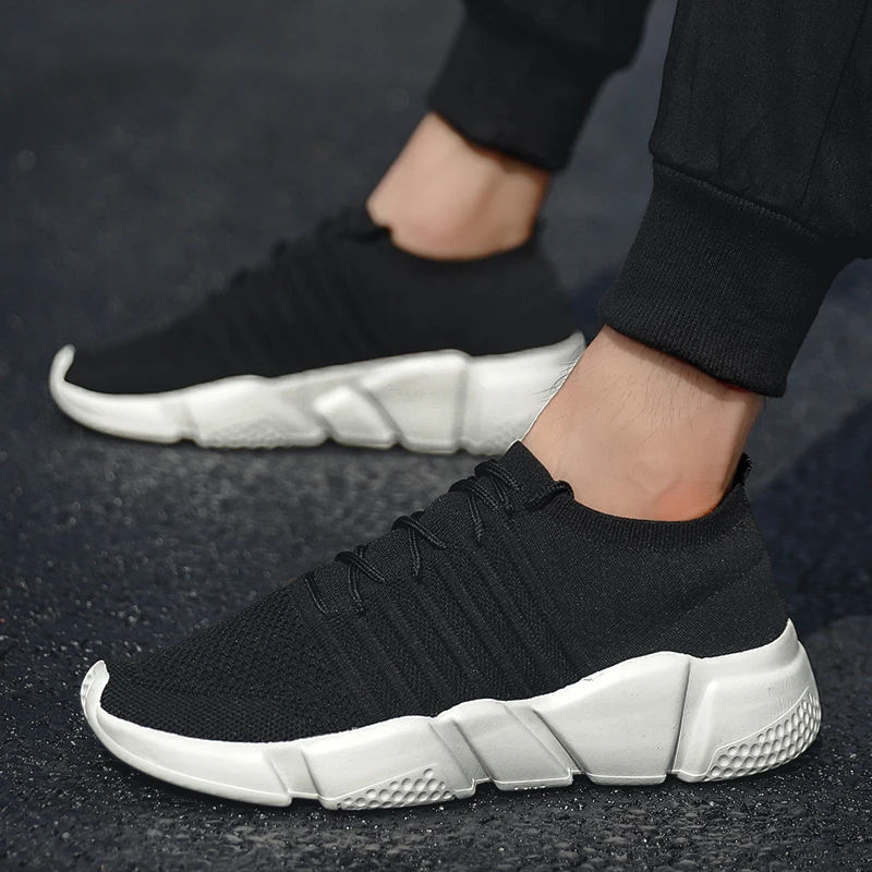 Men Casual Sneakers Breathable Shoes for Male Knitting Mesh Lightweight Large Size 48 Gym Shoes Man Sneakers Jogging