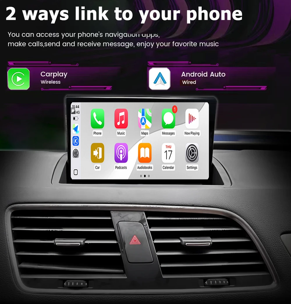 Фото Android 14 для Audi A6 C7 A7 2012-2018 сенсорный экран Carplay автомобильный мультимедийный плеер WIFI музыка стерео GPS Navi авто радио DSP №2