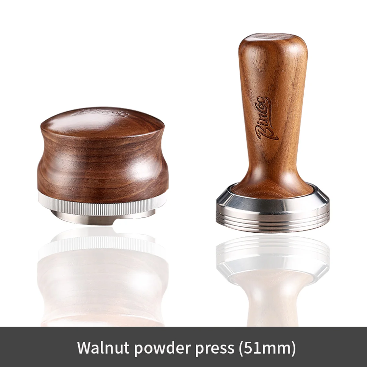 

BINCOO 51 мм темпер для кофе из орехового дерева и распределитель кофе ткань для выравнивания порошка темпер для эспрессо домашние инструменты для бариста ﻿