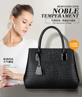 luxury retro shoulder bag big size leather tote bag crocodile pattern crossbody handbags womens large top handle messenger bag