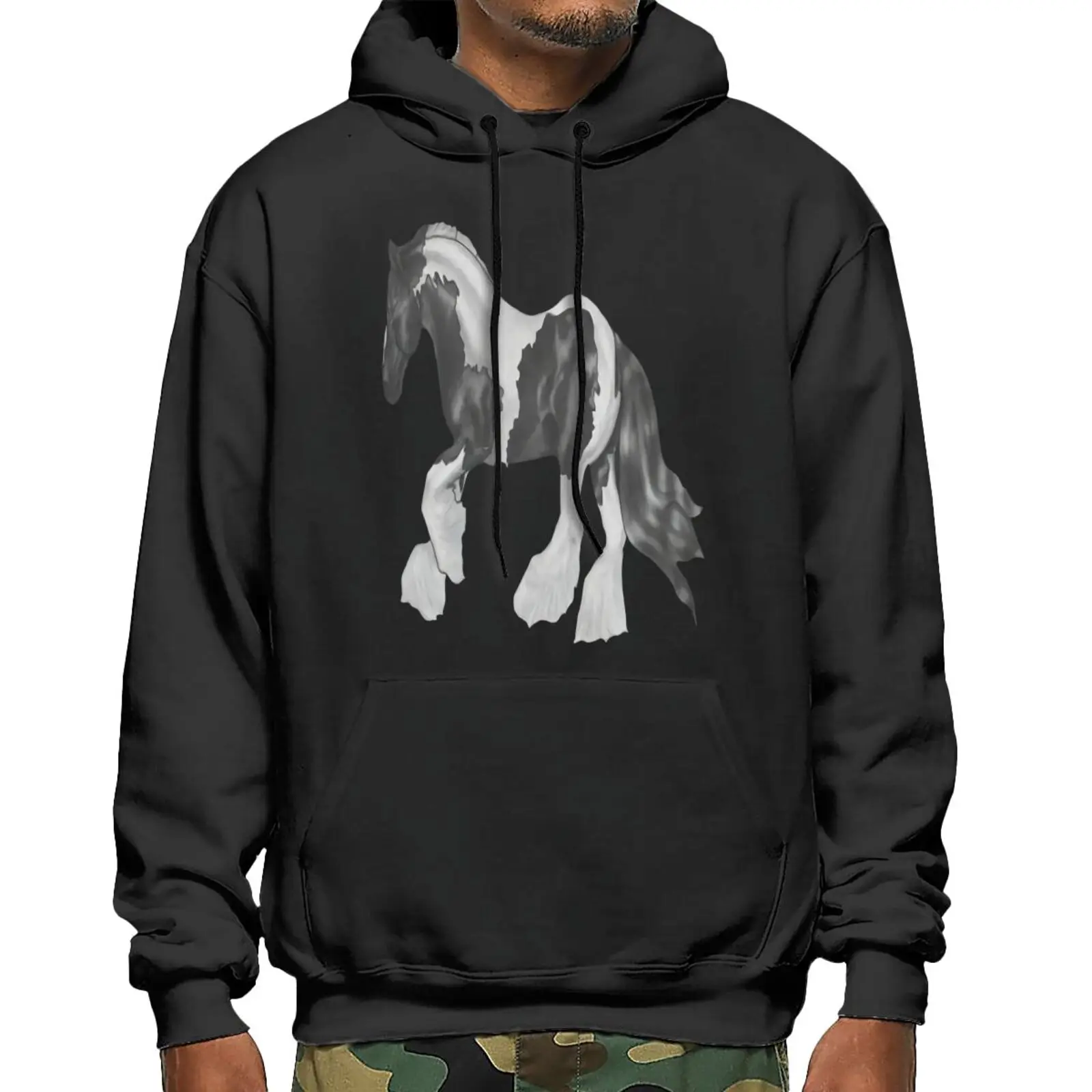 

Jaxon The Gypsy Stallion Horse Sweatshirts Hoodies Fleece Jacket Women Hooded Sweater Men 's Sweater Woman Clothes Hoodies Man