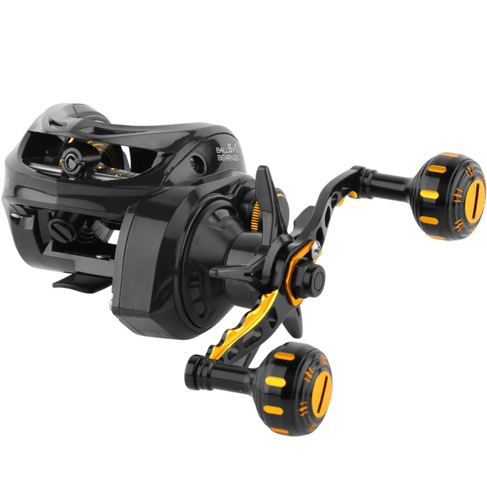 

DEUKIO Carbon Fiber Boat Fishing Wheel Double Rocker Fishing Wheel Violent Plate Wheel ()