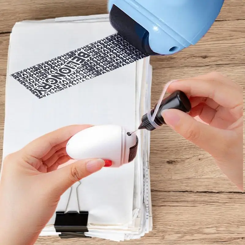 5ml Privacy Stamp Ink Rolling Identity Theft Guard Refill Roller For Protection Stamps