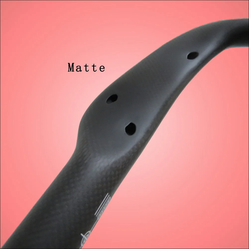 Сверхлегкий велосипедный руль из углеродного волокна 3K изогнутые ручки для