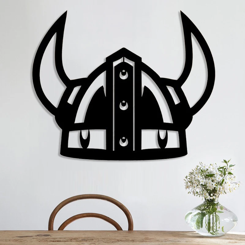 

Viking Horn Helmet, Nordic Art Decor For Home Office Living Room, Room Decor Aesthetic Acrylic Material Optional Sizes