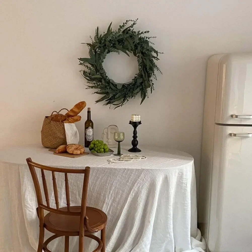 60 см искусственный эвкалиптовый венок для декора входной двери дома поддельный