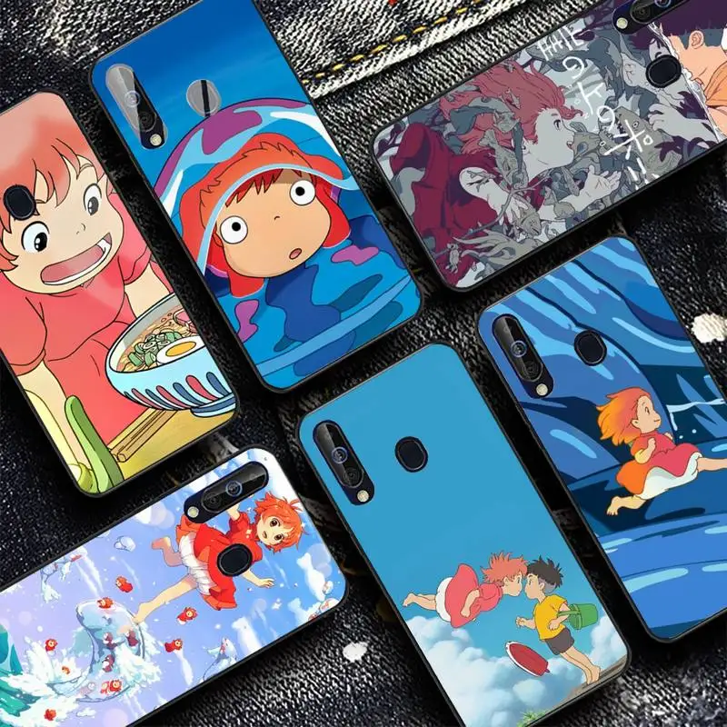 

MINISO Anime P-ponyo Phone Case for Samsung A51 01 50 71 21S 70 31 40 30 10 20 S E 11 91 A7 A8 2018
