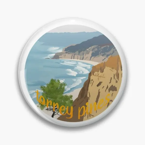 

Torrey Es State Beach Soft Button Pin Funny Badge Gift Women Metal Creative Clothes Hat Brooch Collar Lover Lapel Pin Fashion