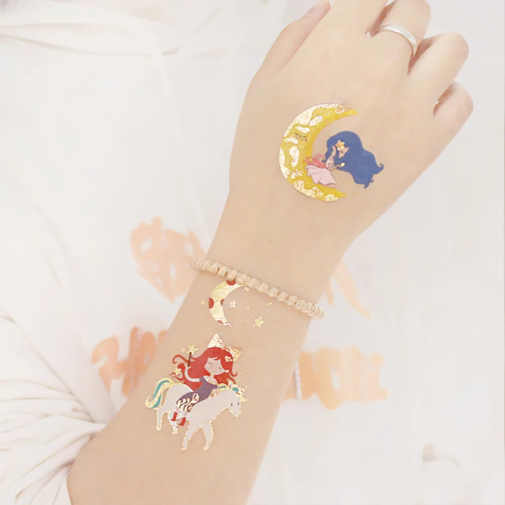 Временные татуировки-наклейки VeeCharm для принцесс милые мультяшные рисунки с