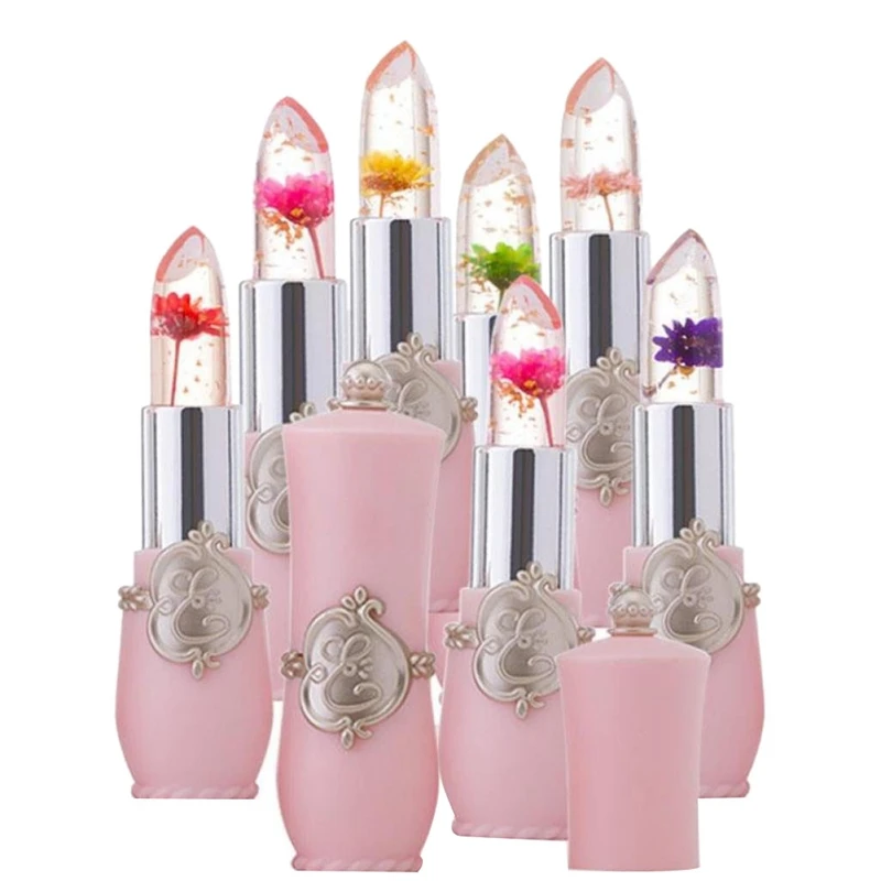 

Lipstick,Bright Flower Crystal Magic Temperature Change Long Lasting Moisturizer Color Lip