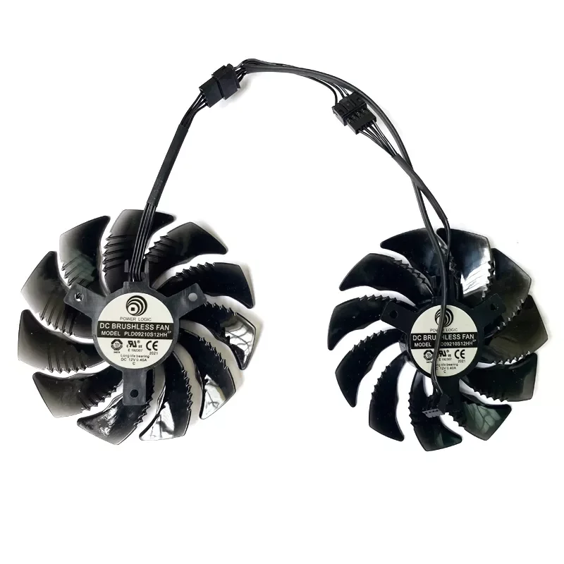 

Вентилятор для видеокарты GIGABYTE GTX1050 Ti 1060 1070 Ti 1080 RX 470 480 570 PLD09210S12HH, 2 шт., 87 мм