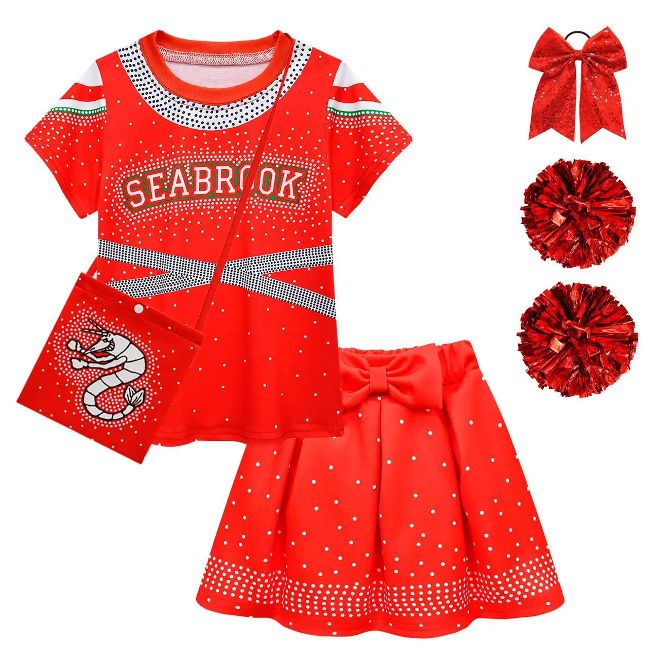 2 шт. футболка и юбка для девочек с принтом