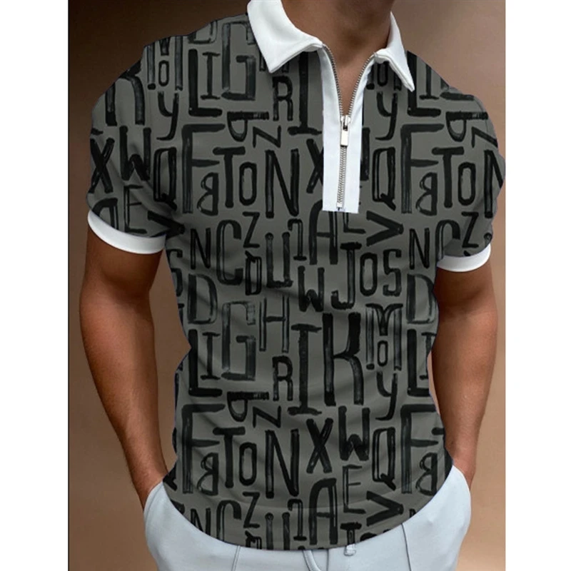 

2022 Foreign Trade Summer New Men's Polo Shirt Tracksuits Casual Short Sleeves Maple Leaf 3D Print T-shirt Male Clothes Top Tee