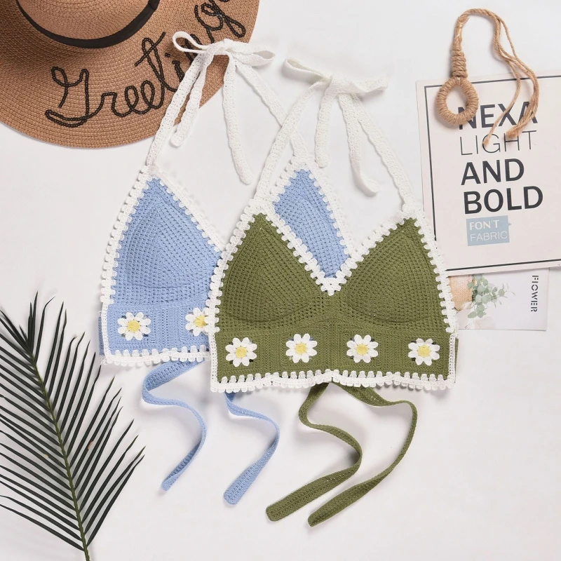 

Модная летняя майка H9ED, майки, мягкая трикотажная пляжная майка с лямкой на шее и открытой спиной, повседневная майка, корсет, жилет для моло...