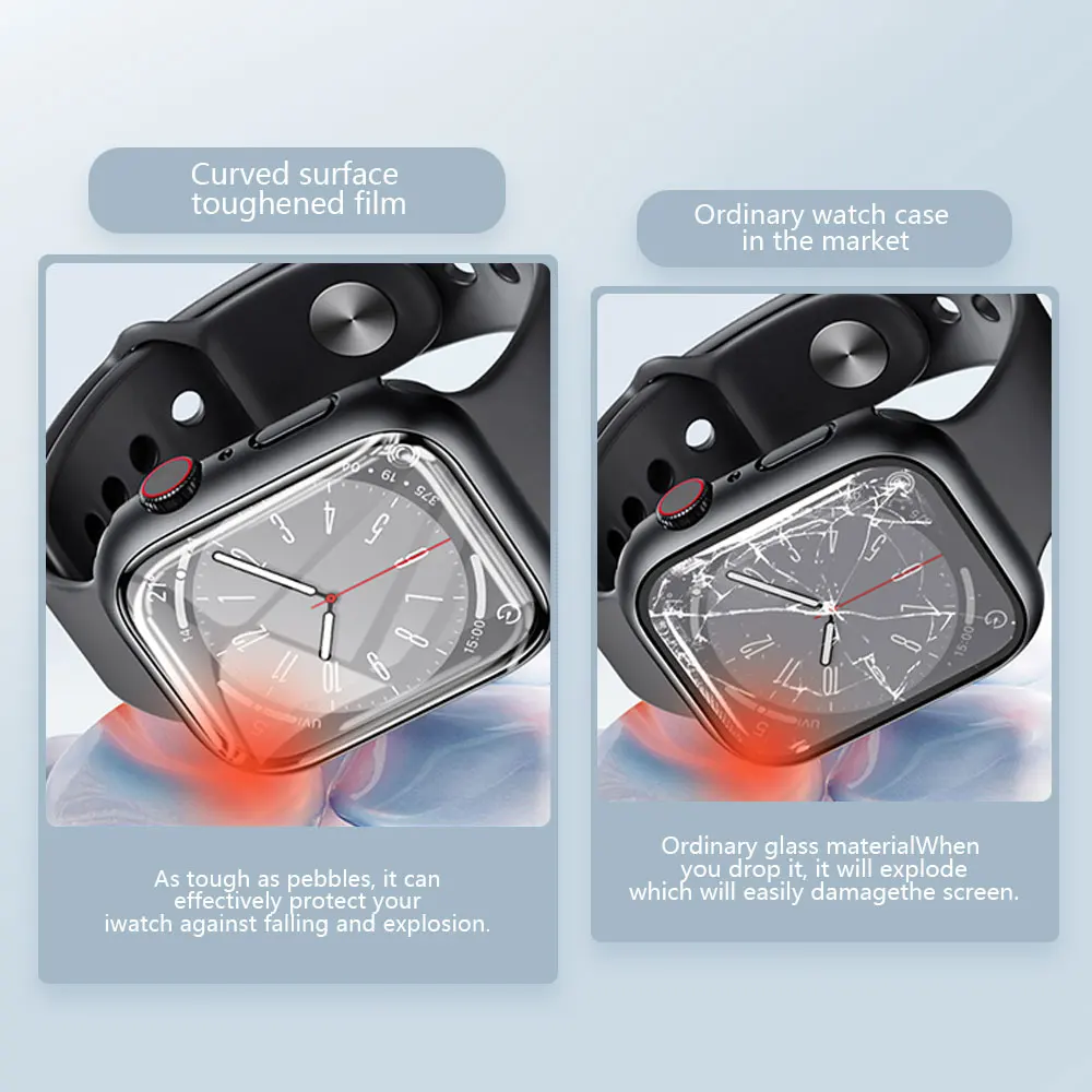 Водонепроницаемое покрытие из поликарбоната закаленное стекло для Apple Watch