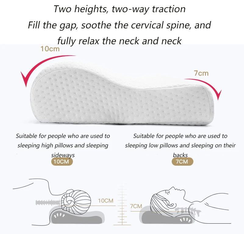 Подушка для сна подушка шеи из бамбукового угля с эффектом памяти Ортопедическая