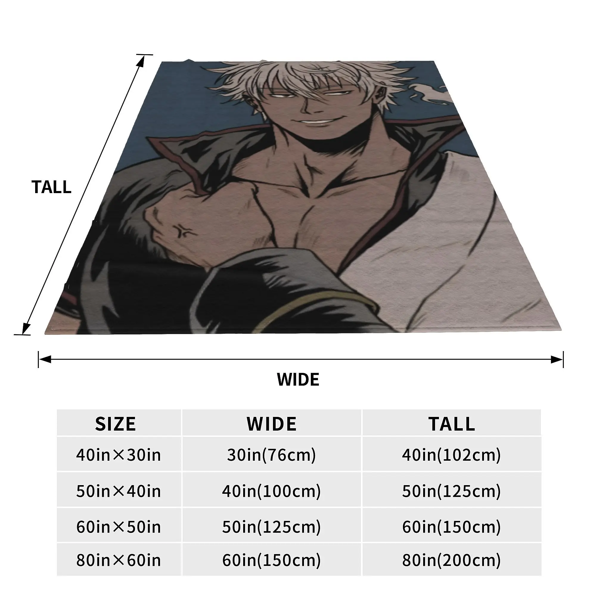 Gintama натяжение Gintoki See одеяло флисовые теплые Пледы для самолета путешествия