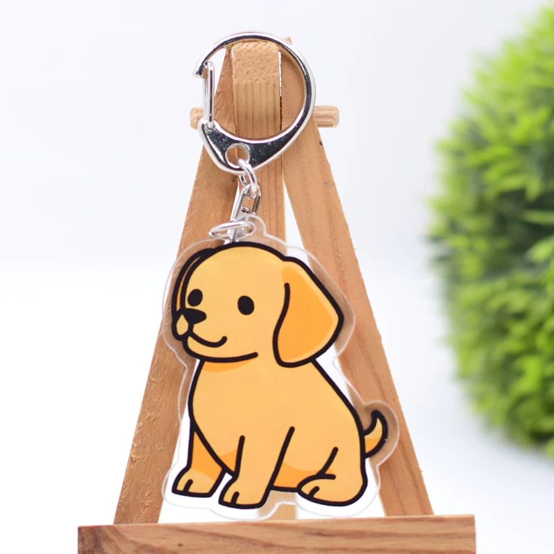 Брелок для ключей с милыми собаками брелки акриловыми мультяшными фигурками