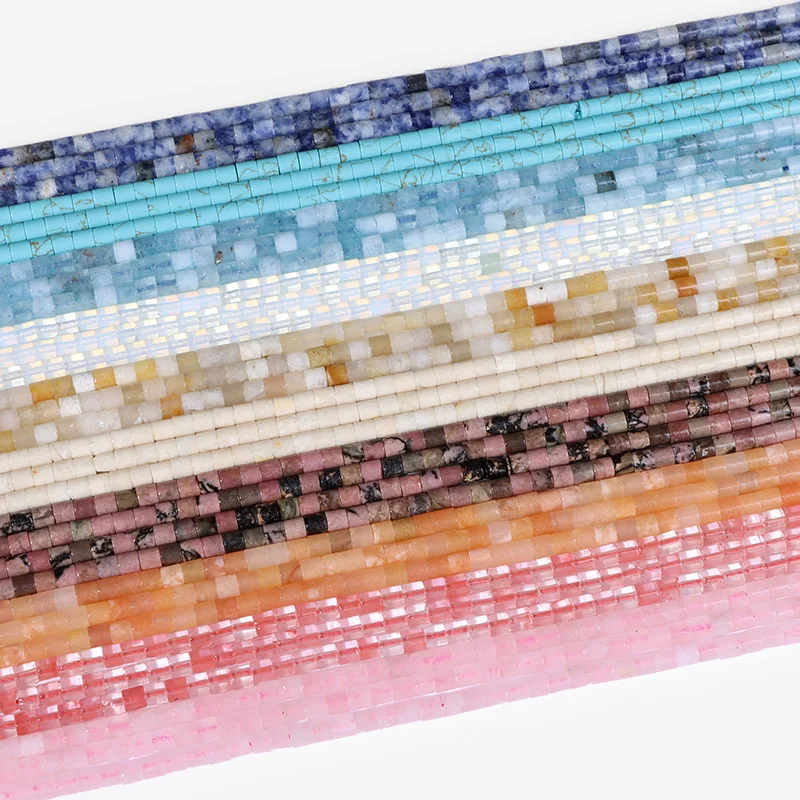 Недорогие каменные бусины Рондель 4x4 мм, свободные бусины из ...