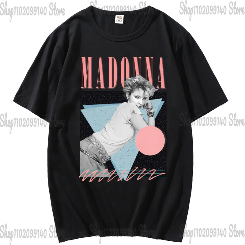 Футболка Мужская/женская с принтом певицы Мадонны Ретро стиль хип-хоп Харадзюку