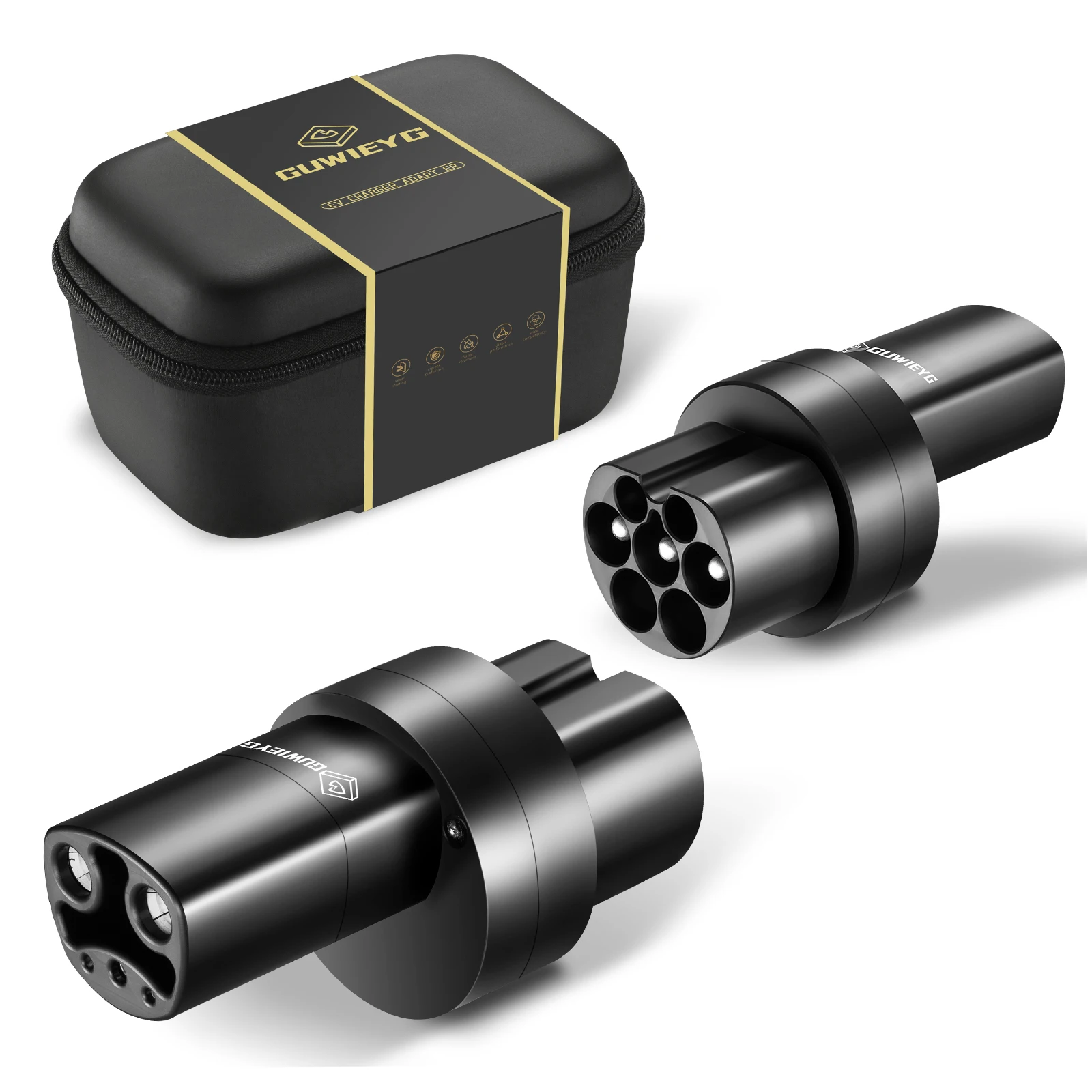 

GUWIEYG High speed charging adapter Type2 to Tesla Fast Charging 80A Use for Tesla Cars Charging Connector 110V~250