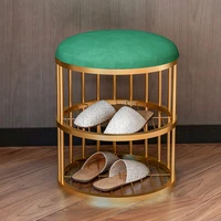 light luxury living room shoe changing stools home furniture hallway small low stool bedroom apartment footstool hotel ottomans