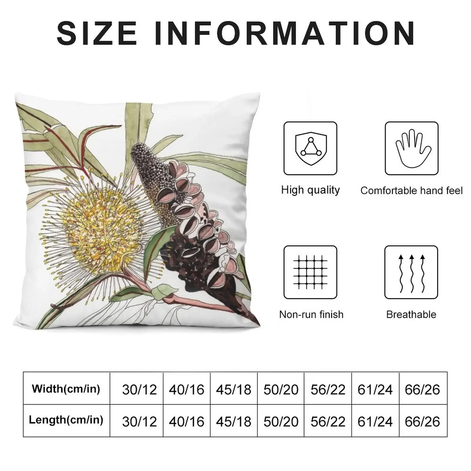 Подушка с цветком банксии австралийская флора роскошный чехол для подушки