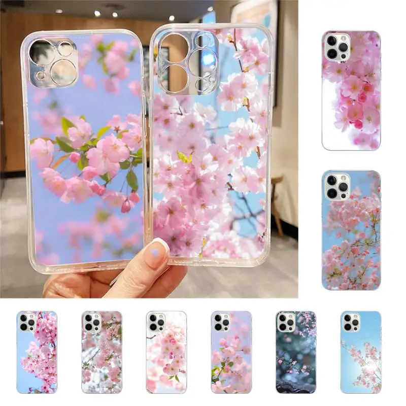 

YCherry Blossom Flower Phone Case For Iphone 7 8 Plus X Xr Xs 11 12 13 Se2020 Mini Mobile Iphones 14 Pro Max Case