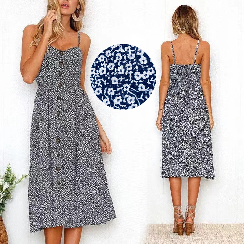 Летнее женское Цветочное платье 2022 облегающее хлопковое без рукавов на