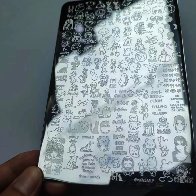 Рождественская пластина для стемпинга ногтей зимний дизайн искусство