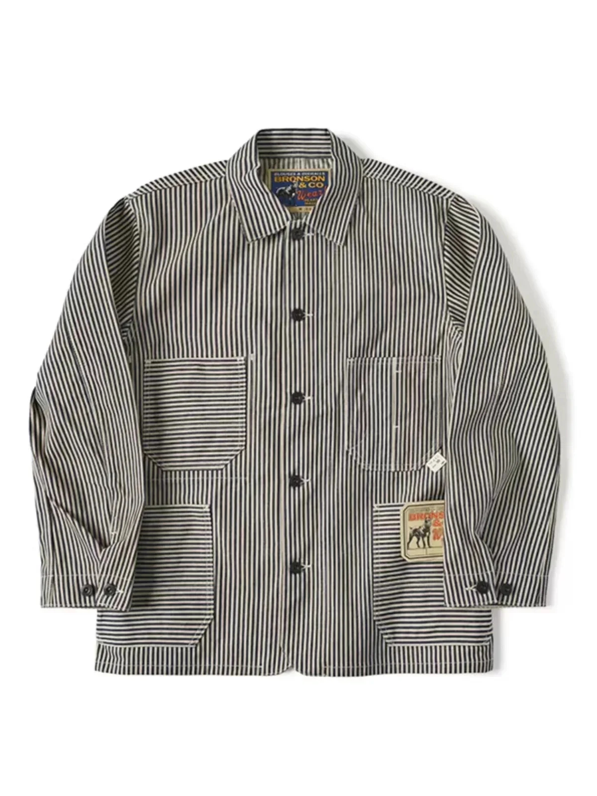 Прочное пальто Bronson Lot 422 Express Stripe Chore джинсовая куртка в стиле ретро для