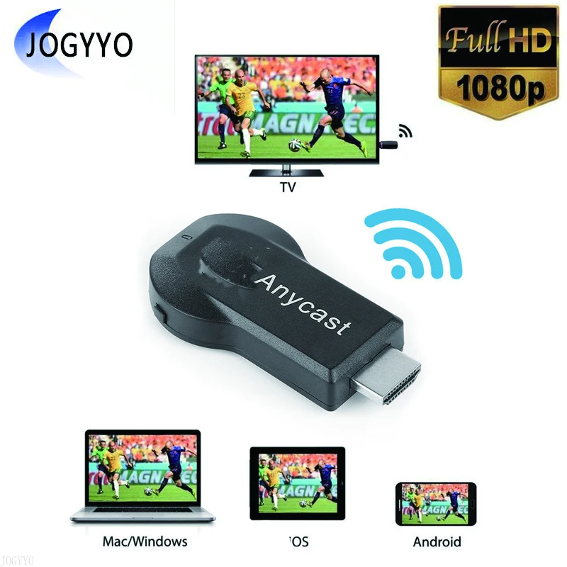 

Full HD 1080P M9 Plus TV Stick WiFi HDMI-совместимый Anycast подходит для Airplay DLNA дисплей Dongle приемник беспроводной Miracast