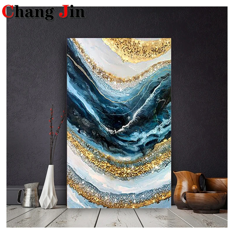 

5D Diy Diamond Painting Abstract Line Waves Cross Stitch Kit Diamond Art Rhinestone Embroidery Mosaic Home Decor Gifts
