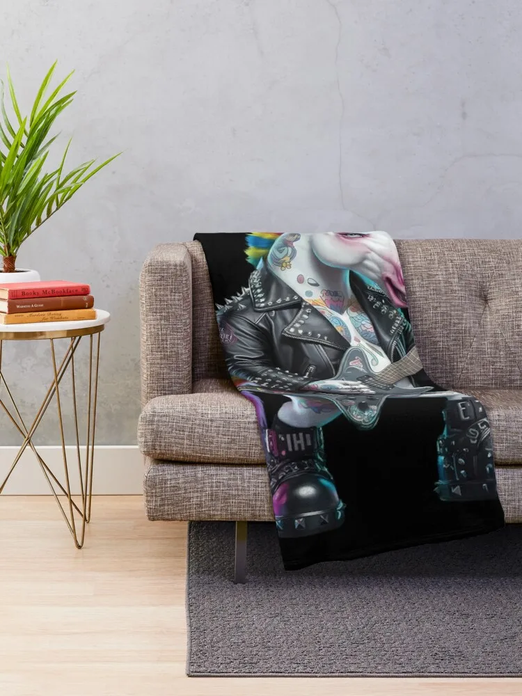 Единорог панк рок-н-ролл гитара Роккин музыка гитарист пледы милые клетчатые