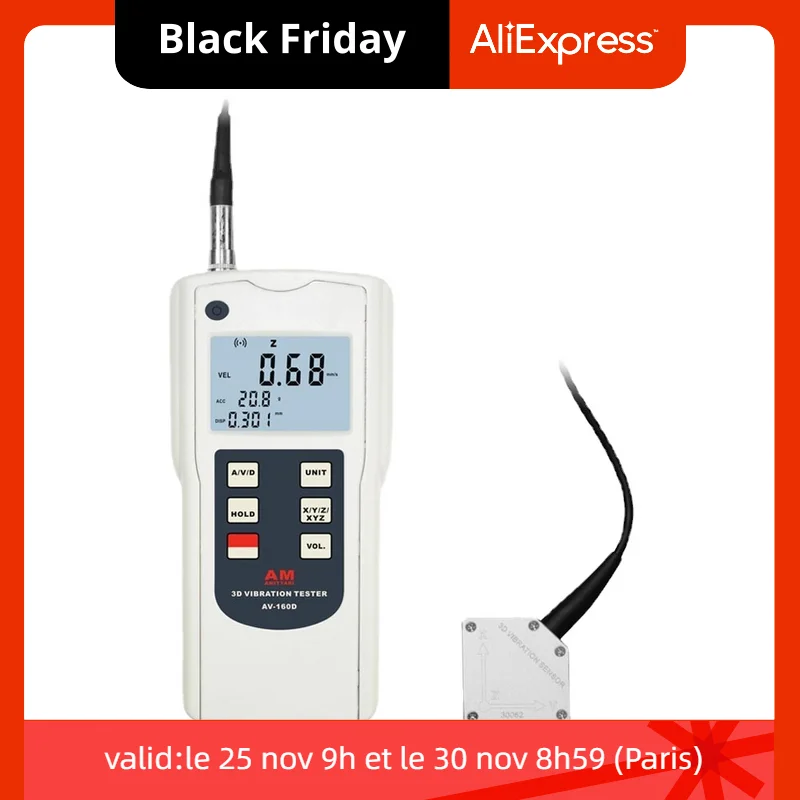 

Mini Vibrometer 3D Vibration meter Tester AV-160D price