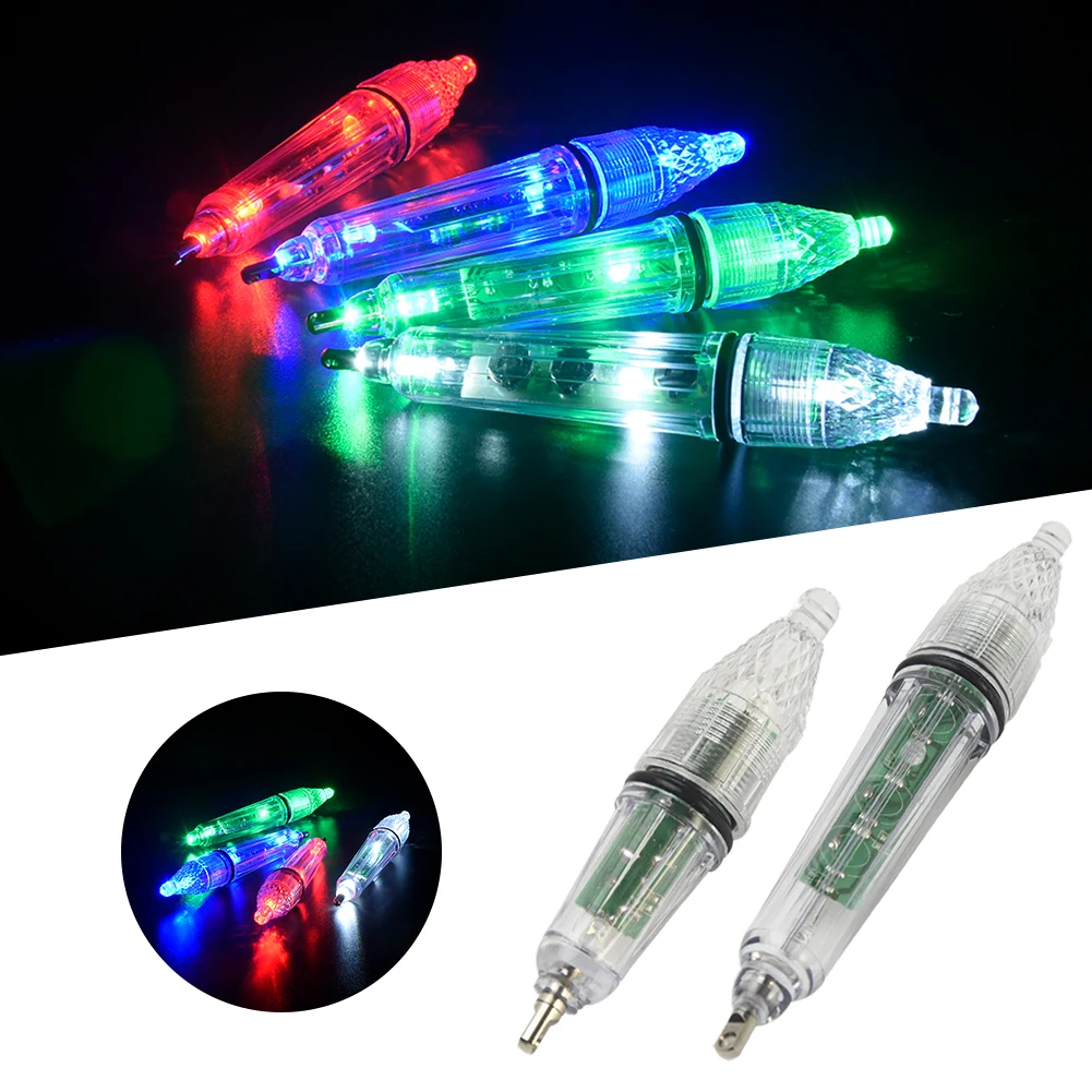 

4pcs Bait Waterproof For Dock Battery Powered Lure Portable Shockproof Underwater Fishing Light Raft Bright Compact Easy Install