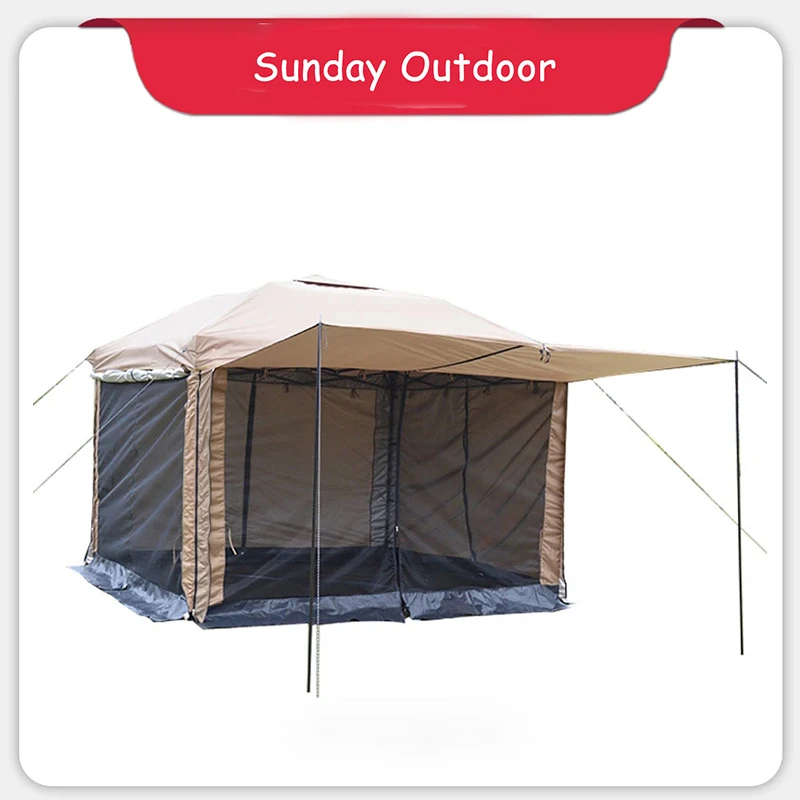 Sunnday 2 Colors 3 x 3m Four Doors  Practical Waterproof Fol