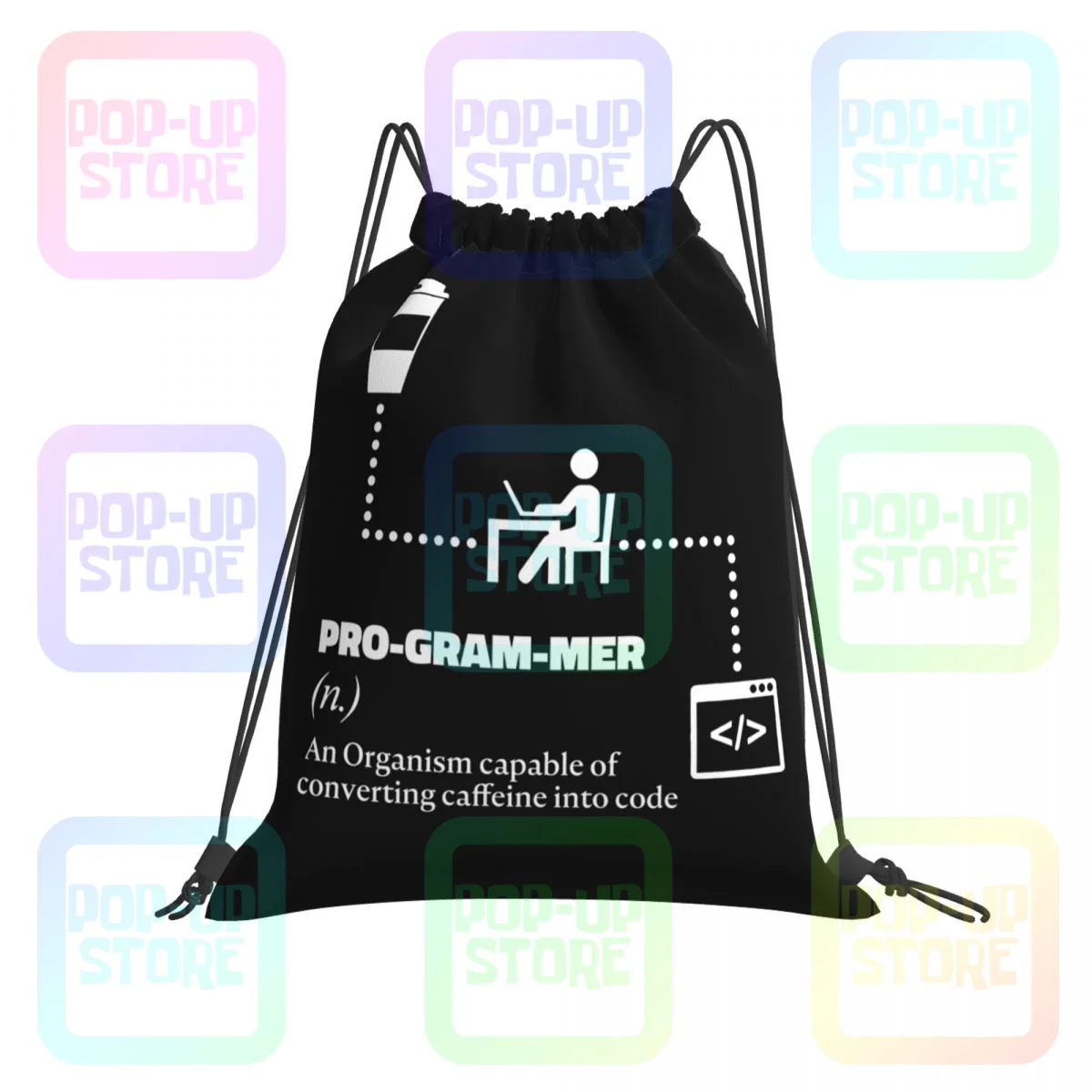 Блок-схема программатора C # Java питон оракул Html Сумки на шнурке для спортзала