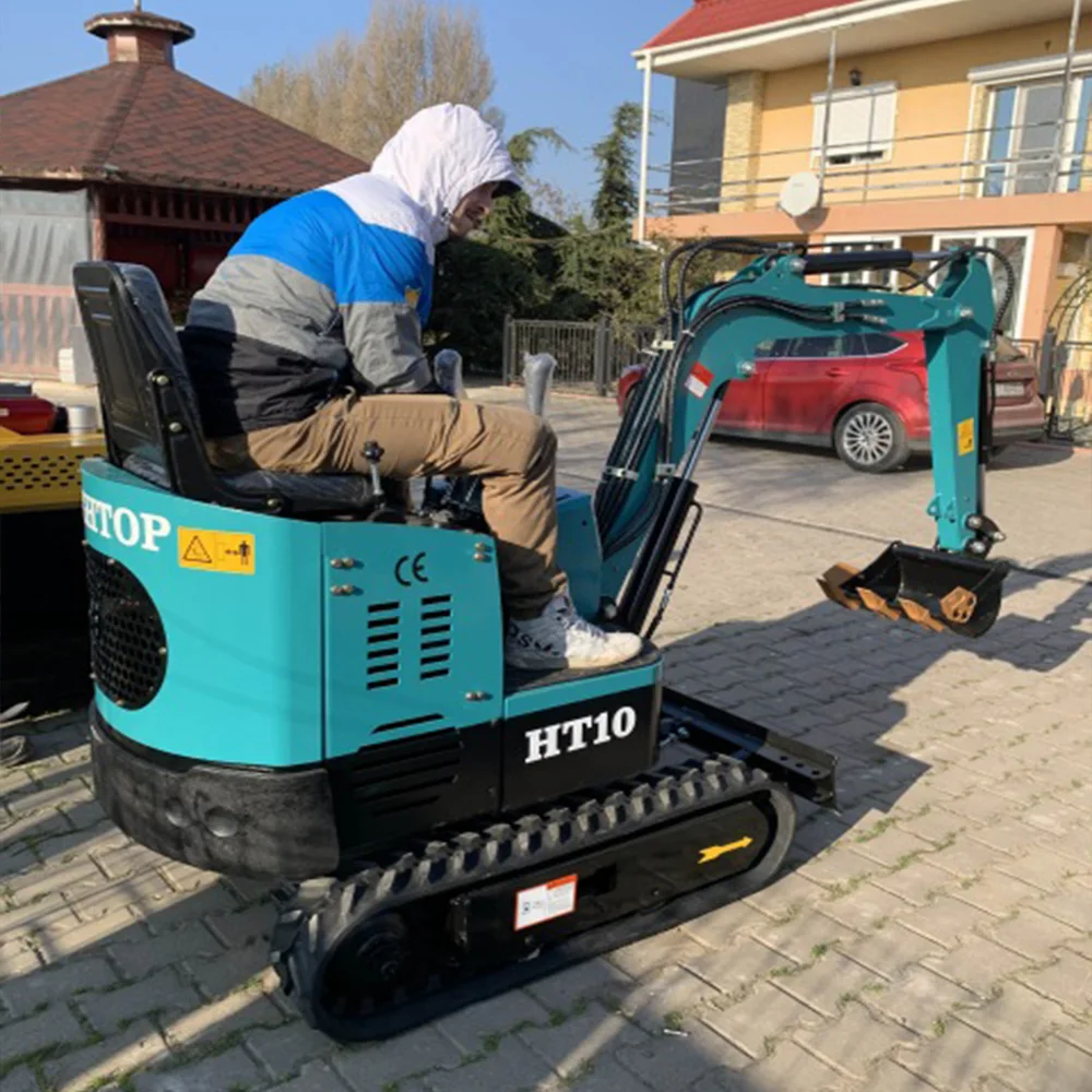 Best price to Europe 1ton mini excavator crawler Digger with boom swing retractable track for garden home farm household