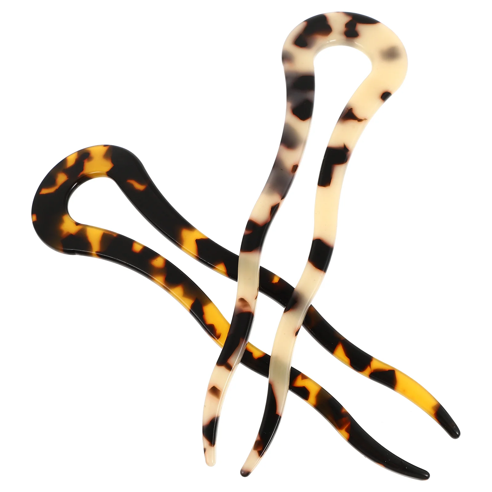 2 шт. французские заколки палочки для волос булочек U-образная заколка волнистые