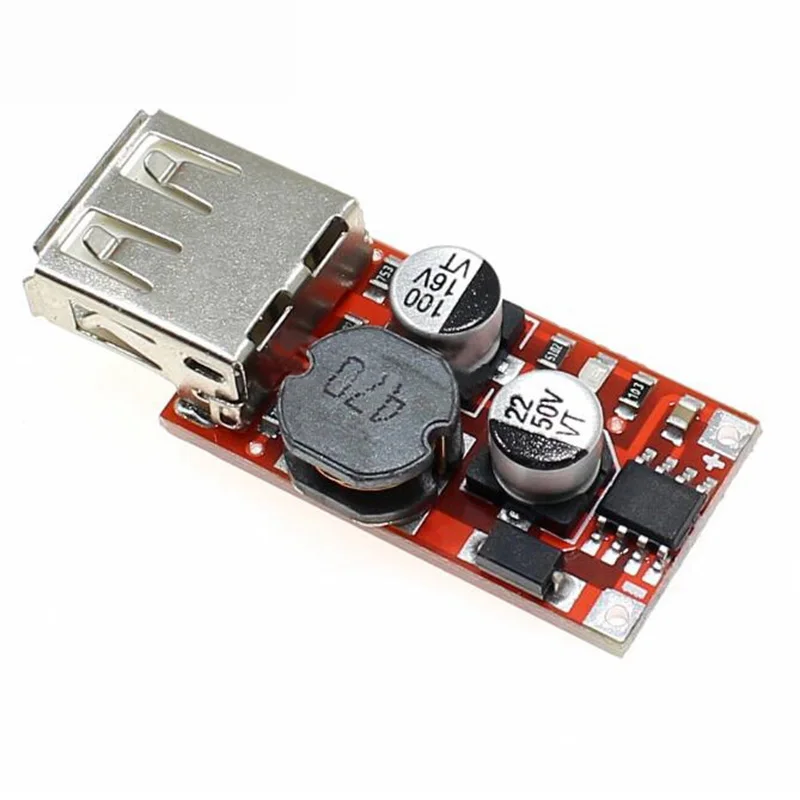 RCmall 10Pcs 9V/12V/24V to 5V DC-DC Step-down Module Vehicle Charging 3A Output USB Step-down Voltage Stabilizing Power Module