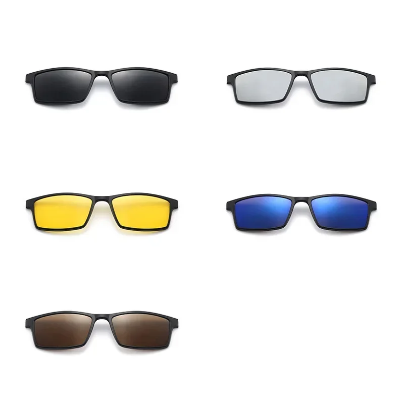 Солнцезащитные очки 6 в 1 для мужчин и женщин поляризационные Полуободковые при