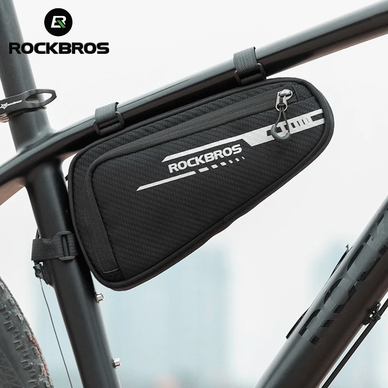 

ROCKBROS 1.2LBicycle Bag Side Pockets Twill ToxturoTube Triangle Bag Ride Without Touch Lengs Reflective Bag Bike Accessories