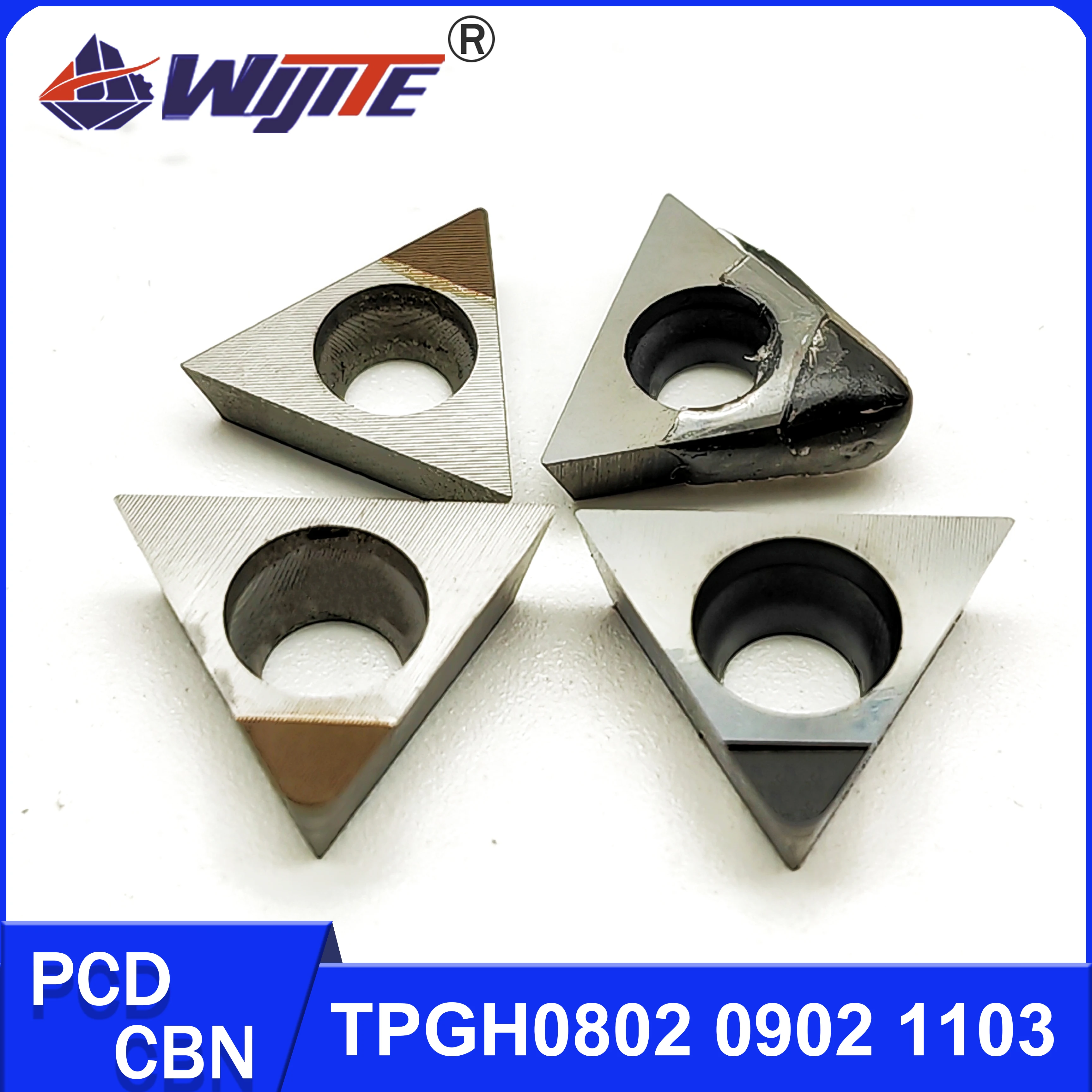 

PCD TPGH 0802024 090204 110304 Инструмент с ЧПУ используется для алюминия, меди и углеродного волокна, обработки твердой стали с инструментами CBN.