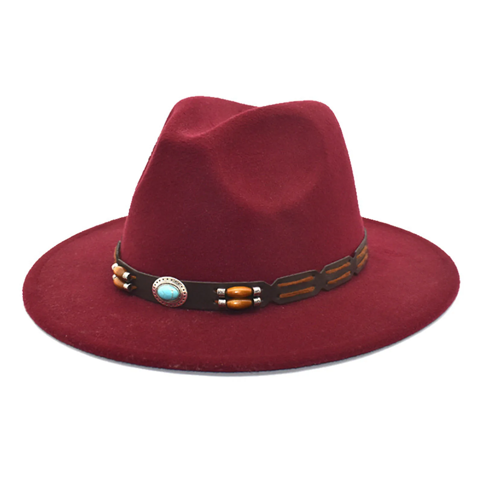 

Adults Unisex Retro Western Cowboy Riding Hat Leather Belt Wide Cap Straw Hat A's Hat Fuzzy Bucket Hats for Teens