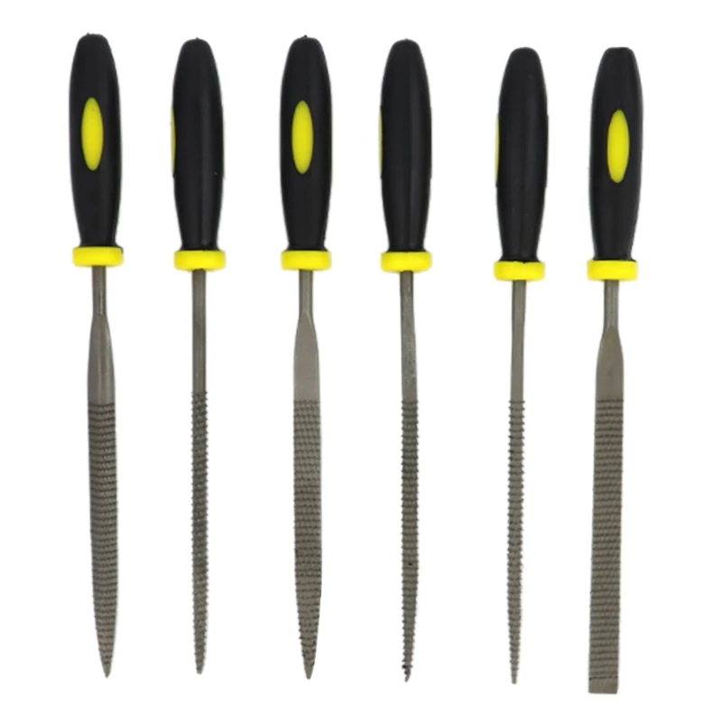 

6 Pcs Mini Metal Rasp Needle Files Set for Shaping and Filing Soft Metal Wood Carving Tools Wear Resistance Lightweight