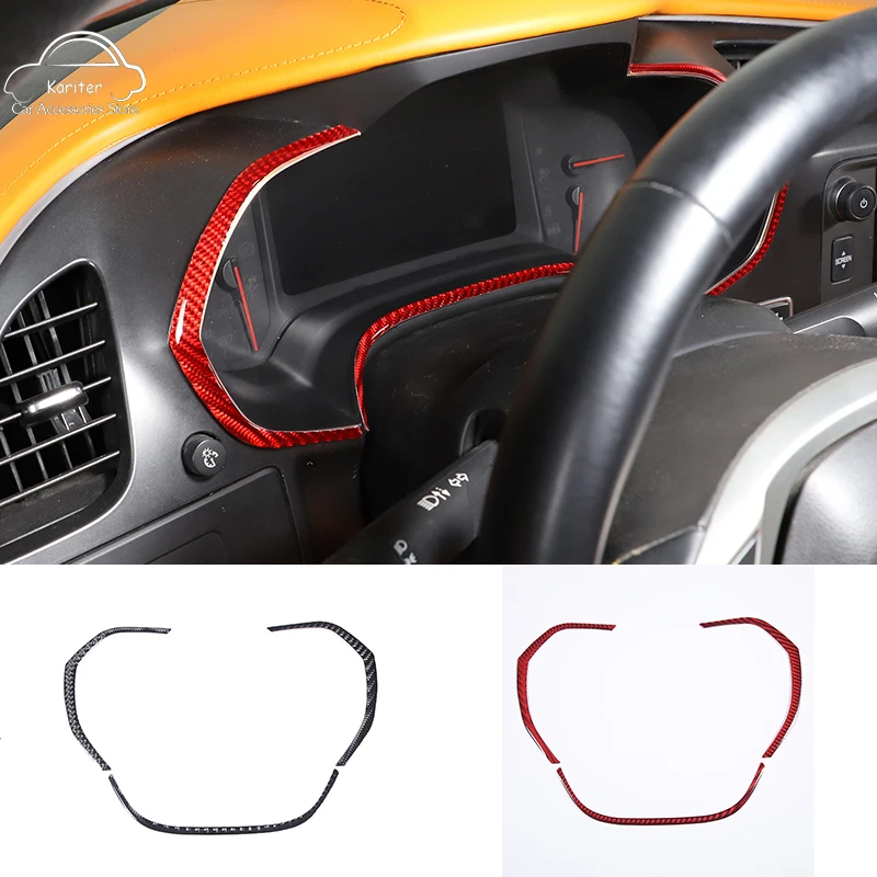 

For Chevrolet Corvette C7 2014-2019 Soft Carbon Fiber Car Dashboard Frame Decoration Sticker Interior Modification Accessories
